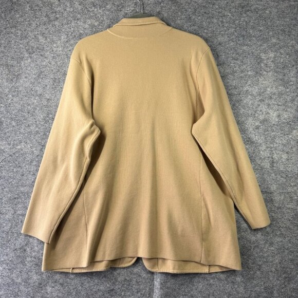 Lauren Ralph Lauren Tan Lagenlook Cotton Lightweight Knit Womens Blazer Size 3X - Picture 10 of 16